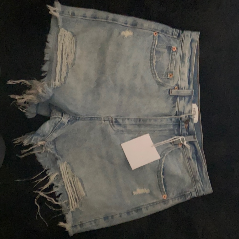 Super High Rise cut off distressed jean shorts